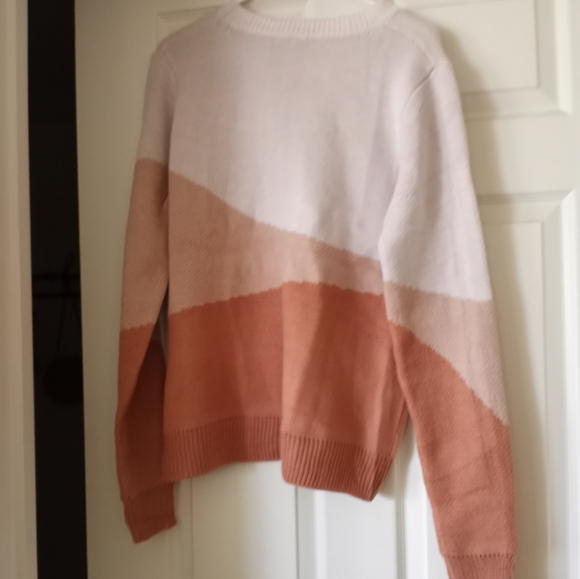 Miss Sparkle Womens Size XL Earth Tone Sunset Pullover Sweater. - Picture 3 of 4